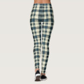 Klassiek blauw en wit geruit leggings (Achterkant)