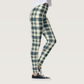 Klassiek blauw en wit geruit leggings (Rechts)