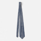 Klassiek blauw en wit gestreept  stropdas (Achterkant)