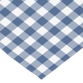 Klassiek blauw en wit Gingham Check patroon Korte Tafelloper (Hoek)