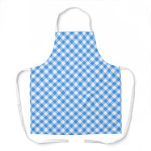 Klassiek blauw en wit gingham geplakt