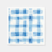 Klassiek blauw en wit Gingham geruit patroon Servet (Voorkant)