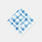 Klassiek blauw en wit Gingham geruit patroon Servet (Hoek)