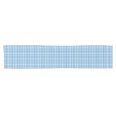 Klassiek Blauw en Wit Gingham Korte Tafelloper (Horizontaal)