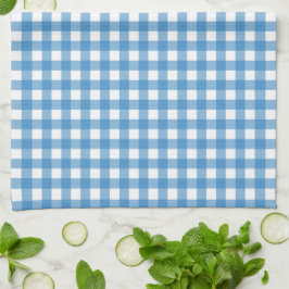 Klassiek Blauw en Wit Gingham Theedoek