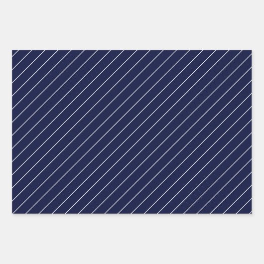 Klassiek blauw en wit inpakpapier vel (Voorkant)