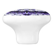 Klassiek blauw en Wit Keramische Knop (Zijkant)