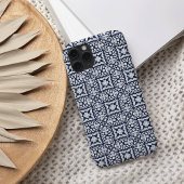 Klassiek blauw en wit mediterraan patroon iPhone hoesje