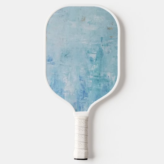 Klassiek blauw en wit monogram pickleball paddle (Achterkant)