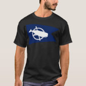 Klassiek blauw en wit Nantucket Island wit super T-shirt (Voorkant)