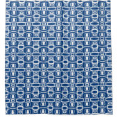 Klassiek blauw en wit patroon schoeisel gordijn (Voorkant)