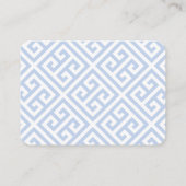 Klassiek blauw en wit QR Code Vrijgezellenfeest RS Informatiekaartje (Achterkant)