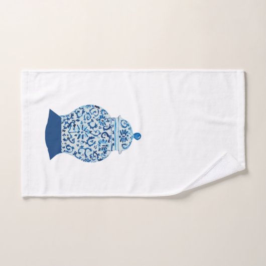 Klassiek blauw en witte gember jar bad handdoek (Handdoek)