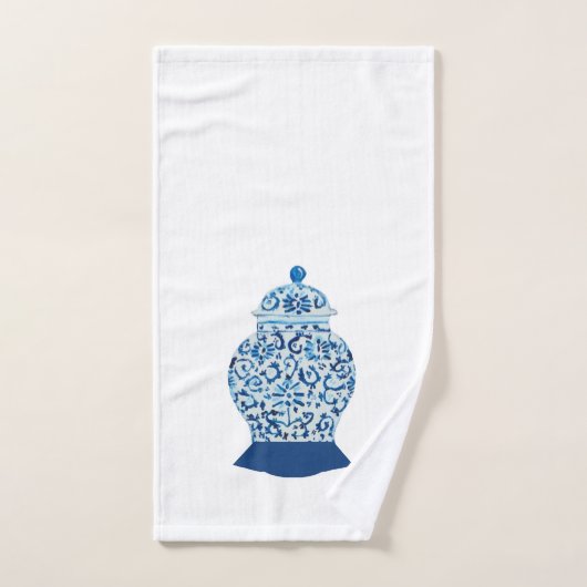 Klassiek blauw en witte gember jar bad handdoek (Handdoek)
