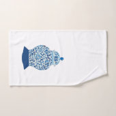 Klassiek blauw en witte gember jar bad handdoek (Handdoek)