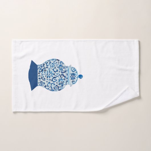 Klassiek blauw en witte gember jar bad handdoek (Handdoek)