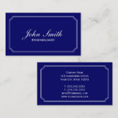 Klassiek blauw epidemiologisch Visitekaartje (Voorkant / Achterkant)