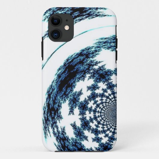 Klassiek Blauw Fractal Design Case-Mate iPhone Case (Achterkant)