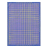 Klassiek blauw gele gingham met patroonpatroon tafelkleed (Voorkant)
