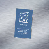 Klassiek blauw - geniet van een fijne dag magnetisch visitekaartje (Voorbeeld)