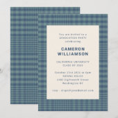 Klassiek blauw genormaliseerd eenvoudig stijlvol A Kaart (Voorkant / Achterkant)