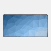 Klassiek blauw geometrisch maaspatroon bureaumat (Voorkant)