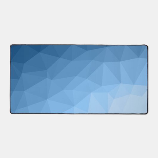 Klassiek blauw geometrisch maaspatroon bureaumat (Voorkant)