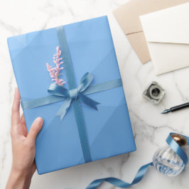 Klassiek blauw geometrisch maaspatroon cadeaupapier