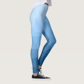 Klassiek blauw geometrisch maaspatroon leggings (Rechts)