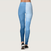 Klassiek blauw geometrisch maaspatroon leggings (Achterkant)