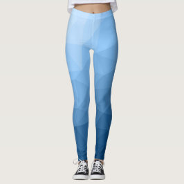 Klassiek blauw geometrisch maaspatroon leggings