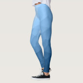 Klassiek blauw geometrisch maaspatroon leggings (Links)