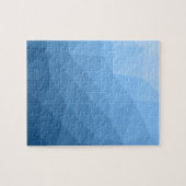 Klassiek blauw geometrisch maaspatroon legpuzzel (Horizontaal)