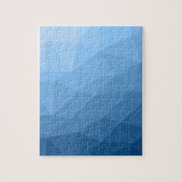 Klassiek blauw geometrisch maaspatroon legpuzzel