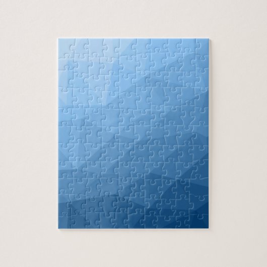 Klassiek blauw geometrisch maaspatroon legpuzzel (Verticaal)