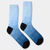 Klassiek blauw geometrisch maaspatroon sokken (Rechts)