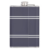 Klassiek Blauw Gepersonaliseerd Monogram Initiaal  Heupfles (Achterkant)
