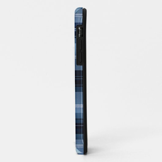 Klassiek blauw geplakt patroon – trendy Tartan Des Case-Mate iPhone Case (Achterkant/links)