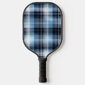 Klassiek blauw geplakt patroon – trendy Tartan Des Pickleball Paddle (Voorkant)
