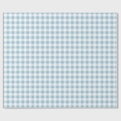Klassiek Blauw Geruit Kerstmis Cadeaupapier (Vlak)