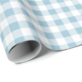 Klassiek Blauw Geruit Kerstmis Cadeaupapier (Rol Hoek)