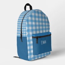 Klassiek blauw geruit patroon Persoonlijke school
