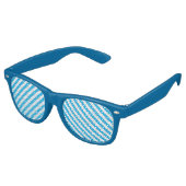 KLASSIEK BLAUW GESTREEPT FEEST RETRO ZONNEBRIL (Gekanteld)
