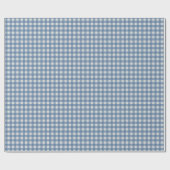 Klassiek blauw Gingham inpakpapier (Vlak)