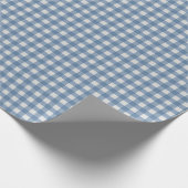 Klassiek blauw Gingham inpakpapier (Hoek)
