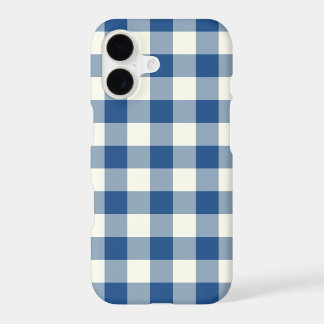 Klassiek Blauw Gingham Patroon iPhone 7 Hoesje
