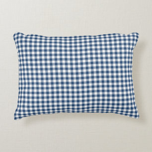 Klassiek blauw Gingham Pattern Accent Pillow Kussen