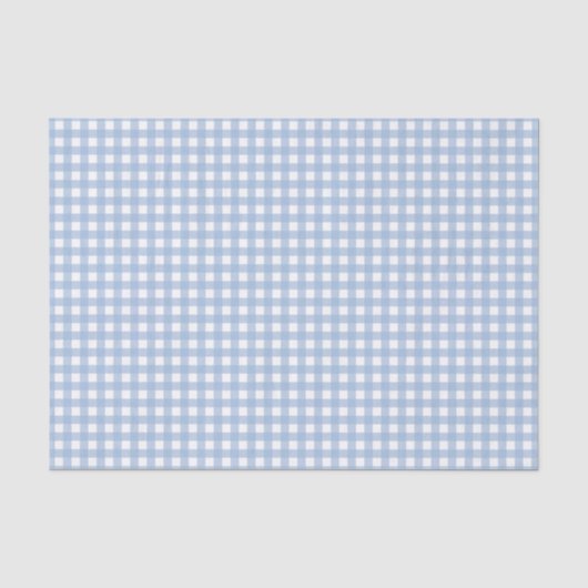 Klassiek Blauw Gingham Plaid Tissuepapier (Voorkant)