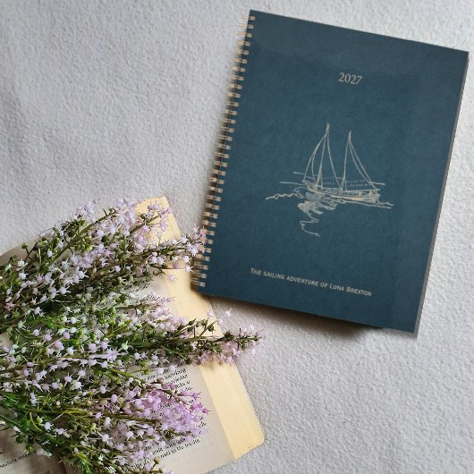 Klassiek Blauw Goud Inspirerend Zeilen Planner