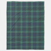Klassiek Blauw Groen Plaid Fleece Deken (Voorkant)